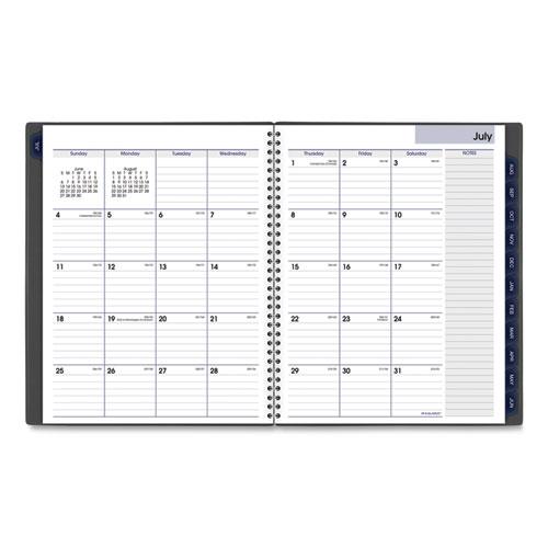 DayMinder Academic Weekly/Monthly Planners, 11 x 8, Charcoal Cover, 12-Month (July to June): 2022 to 2023. Picture 2