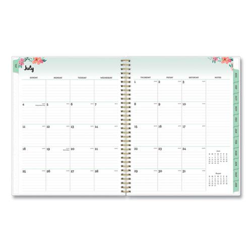 Laurel Academic Year Weekly/Monthly Planner, Floral Artwork, 11 x 8.5, Green/Pink Cover, 12-Month (July-June): 2021-2022. Picture 3