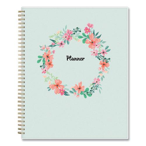 Laurel Academic Year Weekly/Monthly Planner, Floral Artwork, 11 x 8.5, Green/Pink Cover, 12-Month (July-June): 2021-2022. Picture 4
