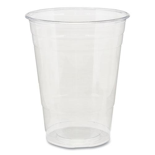 Clear Plastic PETE Cups, 16 oz, 25/Sleeve, 20 Sleeves/Carton. Picture 1
