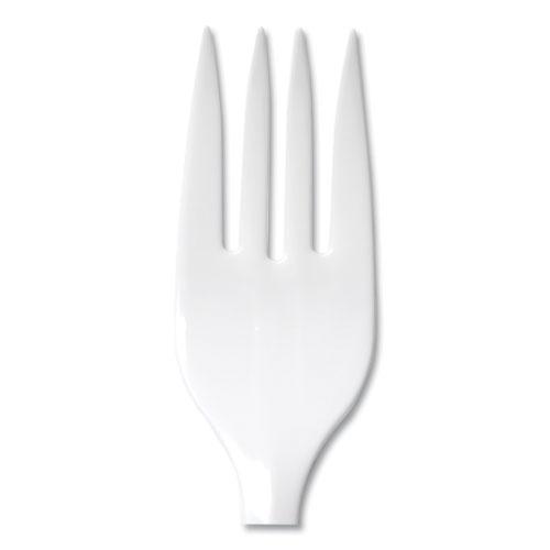 Mediumweight Polypropylene Cutlery, Fork, White, 1,000/Carton. Picture 6