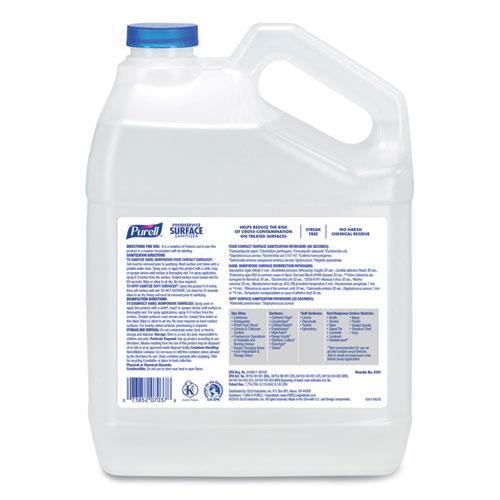 Foodservice Surface Sanitizer, Fragrance Free, 1 gal Bottle, 4/Carton. Picture 4