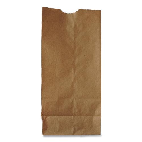 Grocery Paper Bags, 35 lb Capacity, #6, 6" x 3.63" x 11.06", Kraft, 500 Bags. Picture 5