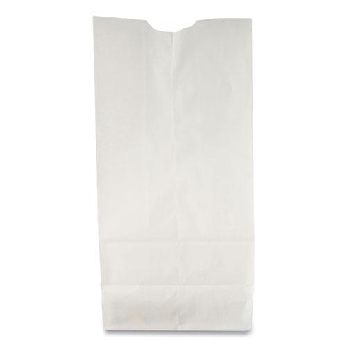 Grocery Paper Bags, 30 lb Capacity, #2, 4.31" x 2.44" x 7.88", White, 500 Bags. Picture 1