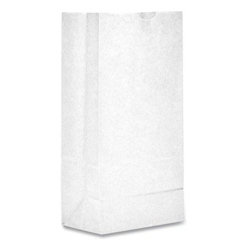 Grocery Paper Bags, 30 lb Capacity, #2, 4.31" x 2.44" x 7.88", White, 500 Bags. Picture 2