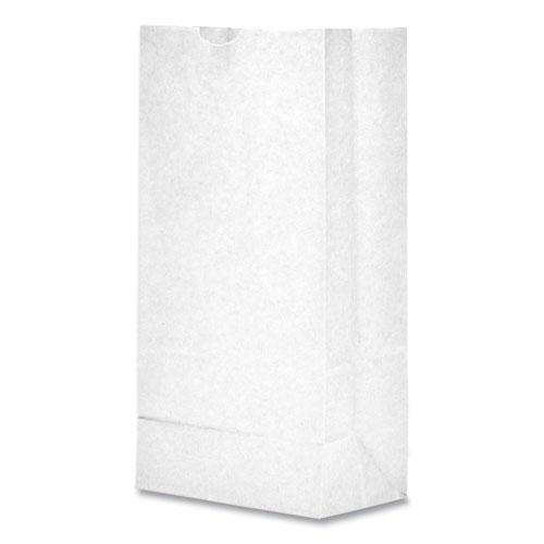 Grocery Paper Bags, 35 lb Capacity, #6, 6" x 3.63" x 11.06", White, 500 Bags. Picture 2