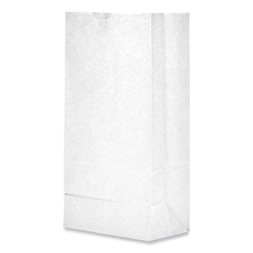 Grocery Paper Bags, 35 lb Capacity, #8, 6.13" x 4.17" x 12.44", White, 500 Bags. Picture 2