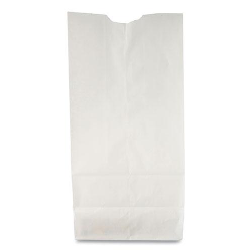 Grocery Paper Bags, 35 lb Capacity, #10, 6.31" x 4.19" x 13.38", White, 500 Bags. Picture 1