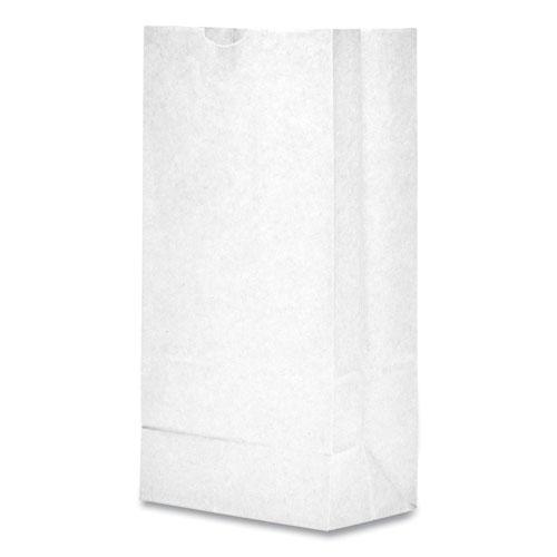 Grocery Paper Bags, 35 lb Capacity, #10, 6.31" x 4.19" x 13.38", White, 500 Bags. Picture 2