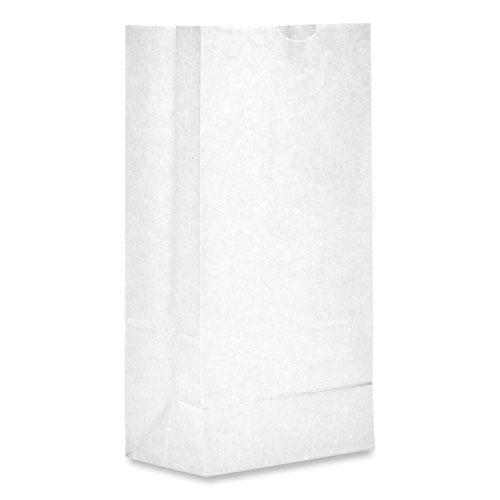 Grocery Paper Bags, 35 lb Capacity, #10, 6.31" x 4.19" x 13.38", White, 500 Bags. Picture 3