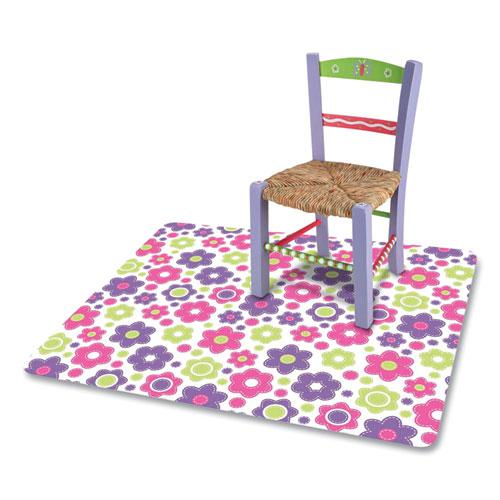 FashionMat Chair Mat, Rectangular, 35 x 40, Daisies. Picture 4
