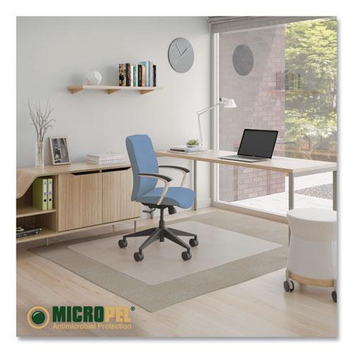 Antimicrobial Chair Mat, Medium Pile Carpet, 60 x 46, Rectangular, Clear. Picture 5