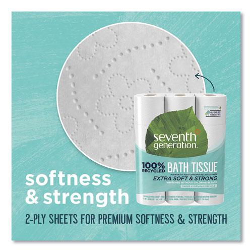 100% Recycled Bathroom Tissue, Septic Safe, 2-Ply, White, 240 Sheets/Roll, 24/Pack, 2 Packs/Carton. Picture 3
