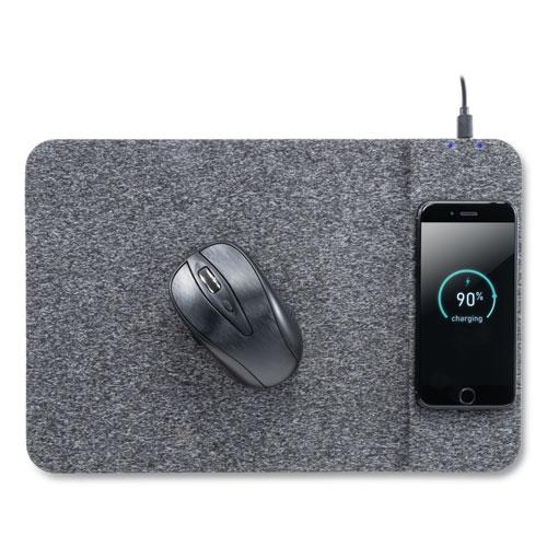 Powertrack Wireless Charging Mouse Pad, 13 x 8.75, Gray. Picture 1