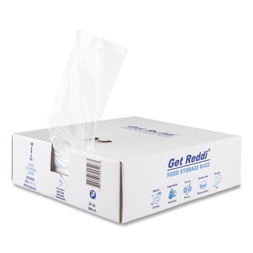 Food Bags, 22 qt, 0.85 mil, 10" x 24", Clear, 500/Carton. Picture 4