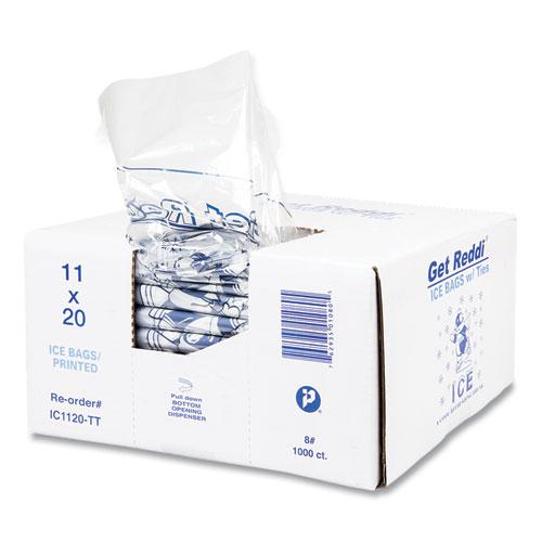 Ice Bags, 1.5 mil, 11" x 20", Clear, 1,000/Carton. Picture 4