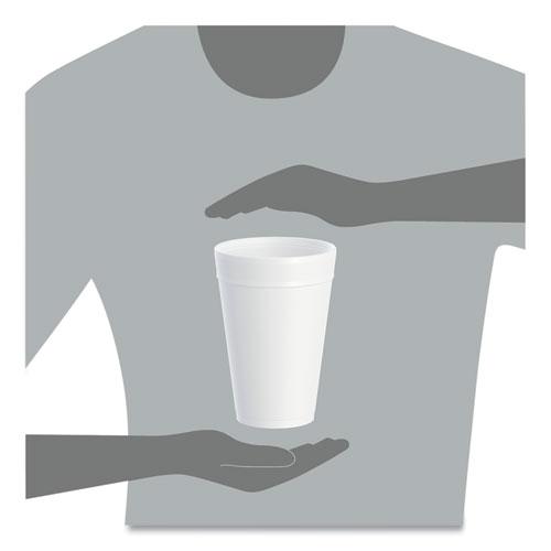 Foam Drink Cups, 32 oz, White, 25/Bag, 20 Bags/Carton. Picture 5