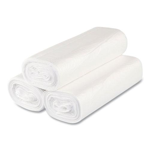 High-Density Commercial Can Liners Value Pack, 33 gal, 14 mic, 33" x 39", Clear, 25 Bags/Roll, 10 Interleaved Rolls/Carton. Picture 4