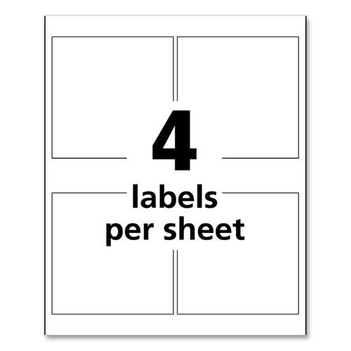UltraDuty GHS Chemical Waterproof and UV Resistant Labels, 4 x 4, White, 4/Sheet, 50 Sheets/Pack. Picture 2
