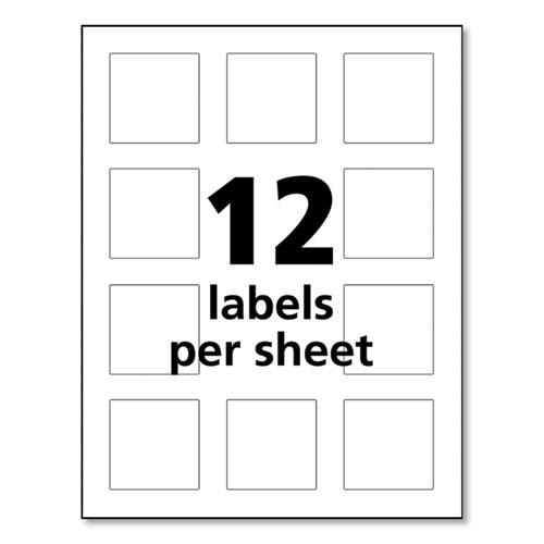 UltraDuty GHS Chemical Waterproof and UV Resistant Labels, 2 x 2, White, 12/Sheet, 50 Sheets/Pack. Picture 2