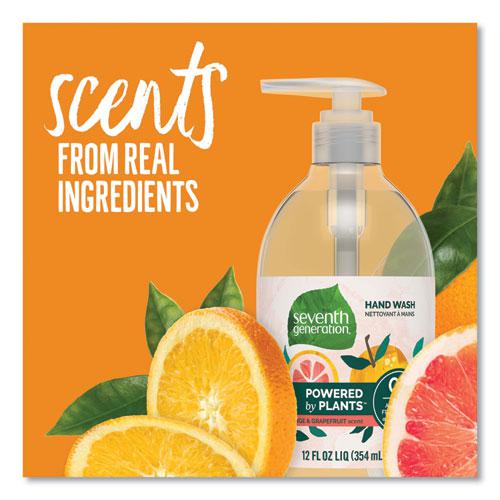 Natural Hand Wash, Mandarin Orange and Grapefruit, 12 oz Pump Bottle, 8/Carton. Picture 4