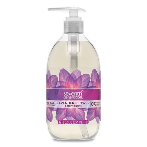Natural Hand Wash, Lavender Flower and Mint, 12 oz Pump Bottle, 8/Carton. Picture 1