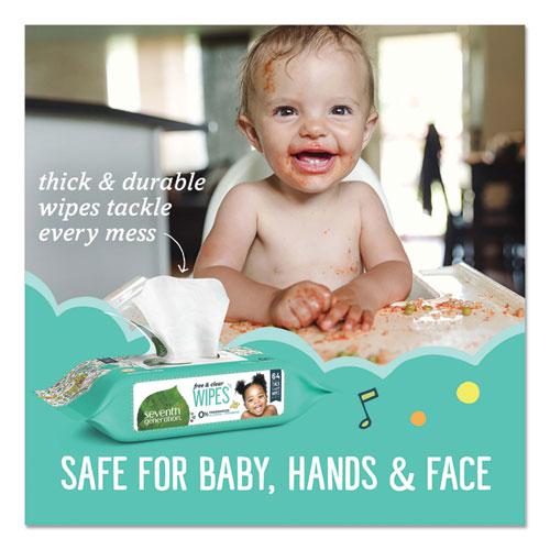 Free and Clear Baby Wipes, Refill, 7 x 7, Unscented, White, 256/Pack. Picture 4
