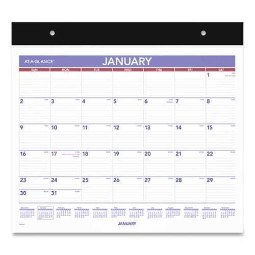 Repositionable Wall Calendar, 15 x 12, White/Blue/Red Sheets, 12-Month (Jan to Dec): 2024. Picture 1
