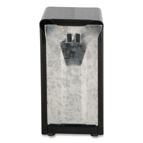 Tabletop Napkin Dispenser, Tall Fold, 3.75 x 4 x 7.5, Capacity: 150, Black. Picture 1