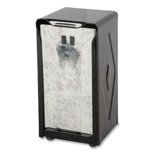 Tabletop Napkin Dispenser, Tall Fold, 3.75 x 4 x 7.5, Capacity: 150, Black. Picture 2
