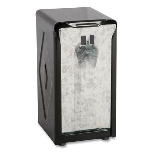 Tabletop Napkin Dispenser, Tall Fold, 3.75 x 4 x 7.5, Capacity: 150, Black. Picture 3