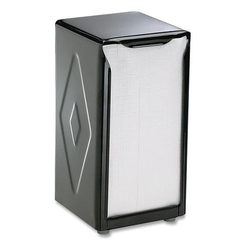 Tabletop Napkin Dispenser, Tall Fold, 3.75 x 4 x 7.5, Capacity: 150, Black. Picture 4