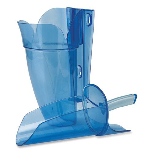 Saf-T-Scoop and Guardian System for Ice Machines, 64-86 oz, Transparent Blue. Picture 1