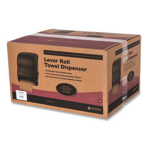 Lever Roll Towel Dispenser, Classic, 12.94 x 9.25 x 16.5, Transparent Black Pearl. Picture 4