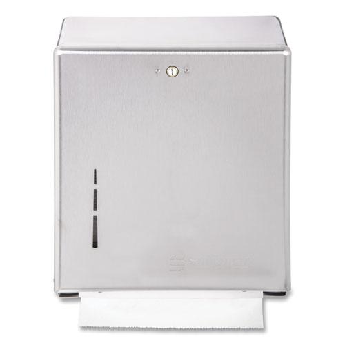 C-Fold/Multifold Towel Dispenser, 11.38 x 4 x 14.75, Stainless Steel. Picture 1