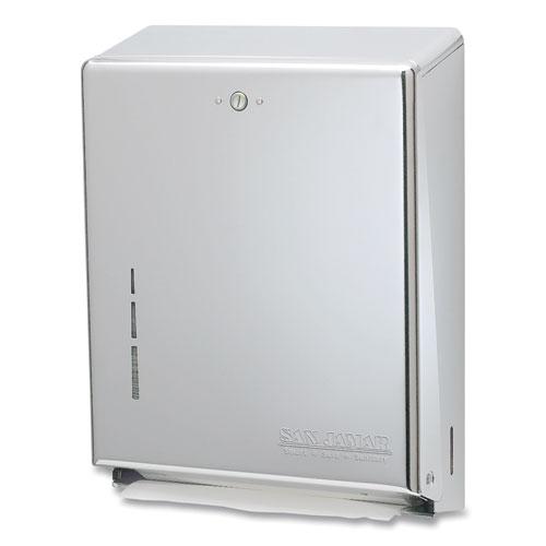 C-Fold/Multifold Towel Dispenser, 11.38 x 4 x 14.75, Stainless Steel. Picture 2