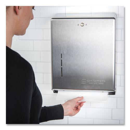 C-Fold/Multifold Towel Dispenser, 11.38 x 4 x 14.75, Stainless Steel. Picture 8