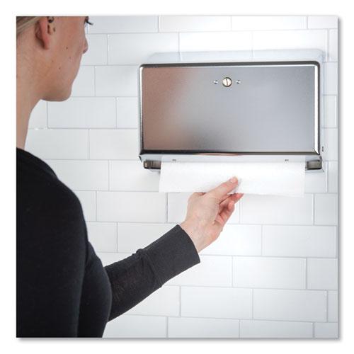 Mini C-Fold/Multifold Towel Dispenser, 11.13 x 3.88 x 7.88, Chrome. Picture 4