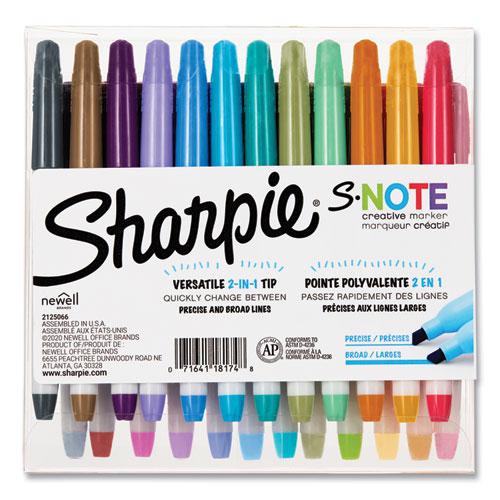 S-Note Creative Markers, Assorted Ink Colors, Chisel Tip, Assorted Barrel Colors, 24/Pack. Picture 2