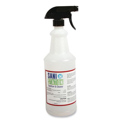 Sani Station Hard Surface Cleaner Kit, 1 Spray Bottle, 1 Tube Chlorine Test Strips, 100 0.5 oz Packets. Picture 3