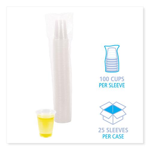Translucent Plastic Cold Cups, 7 oz, Polypropylene, 100 Cups/Sleeve, 25 Sleeves/Carton. Picture 4