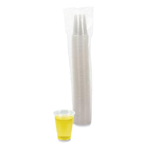 Translucent Plastic Cold Cups, 7 oz, Polypropylene, 100 Cups/Sleeve, 25 Sleeves/Carton. Picture 3