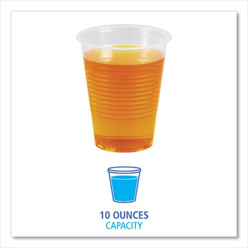 Translucent Plastic Cold Cups, 10 oz, Polypropylene, 100 Cups/Sleeve, 10 Sleeves/Carton. Picture 2