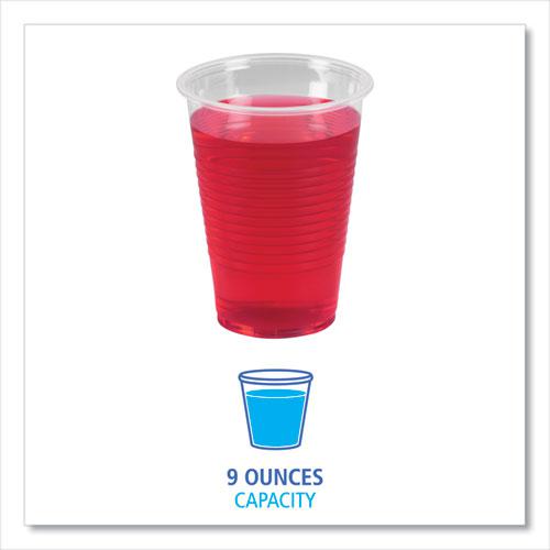 Translucent Plastic Cold Cups, 9 oz, Polypropylene, 100 Cups/Sleeve, 25 Sleeves/Carton. Picture 2