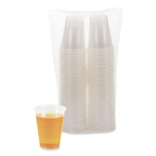 Translucent Plastic Cold Cups, 10 oz, Polypropylene, 100 Cups/Sleeve, 10 Sleeves/Carton. Picture 3