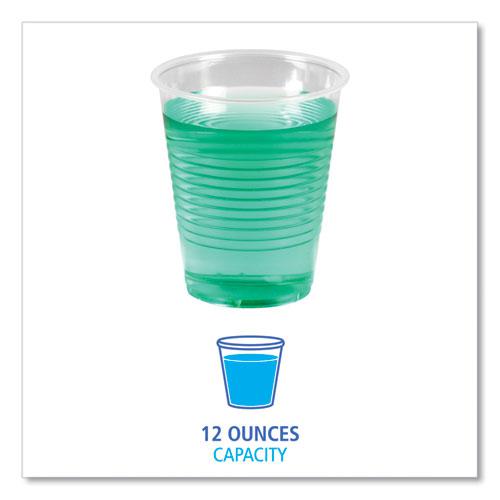 Translucent Plastic Cold Cups, 12 oz, Polypropylene, 50 Cups/Sleeve, 20 Sleeves/Carton. Picture 2