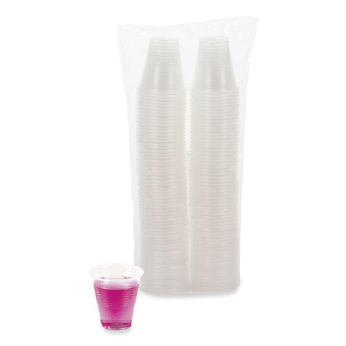 Translucent Plastic Cold Cups, 3 oz, Polypropylene, 125 Cups/Sleeve, 20 Sleeves/Carton. Picture 3