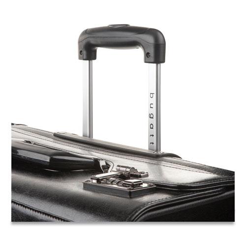 Catalog Case on Wheels, Fits Devices Up to 17.3", Leather, 19 x 9 x 15.5, Black. Picture 6