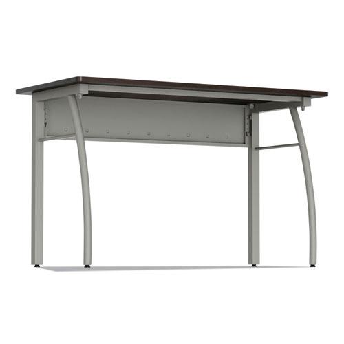 Trento Line Rectangular Desk, 47.25" x 23.63" x 29.5", Mocha/Gray. Picture 2