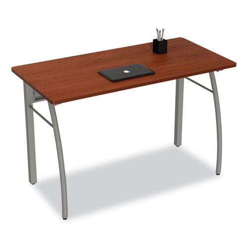 Trento Line Rectangular Desk, 47.25" x 23.63" x 29.5", Cherry. Picture 1
